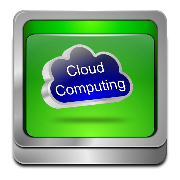 bouton cloud computing-illustration 3d - web services audio photos et images de collection