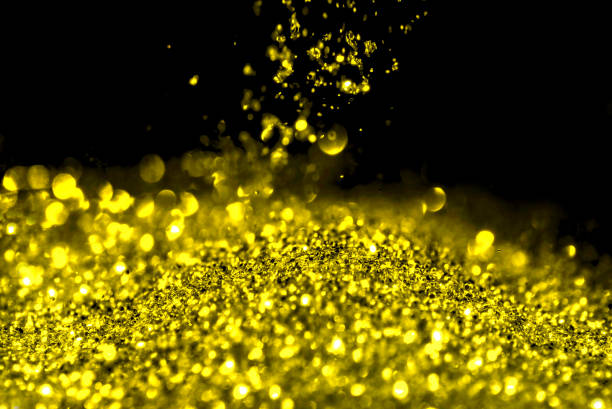 istock Abstract luxurious golden lights glitter for background. 1142005465