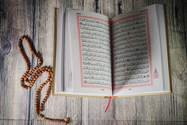 istock Islamic concept: Quran (Koran, al-Quran) against wooden background 1142007465