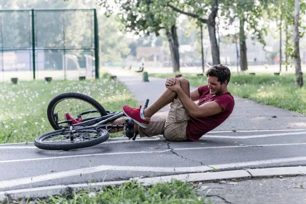 Photo of Young Biker Suffered an Accident