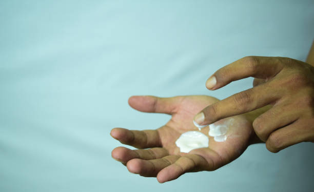 istock Applying moisturizing cream on hands. Skin care 1142009473