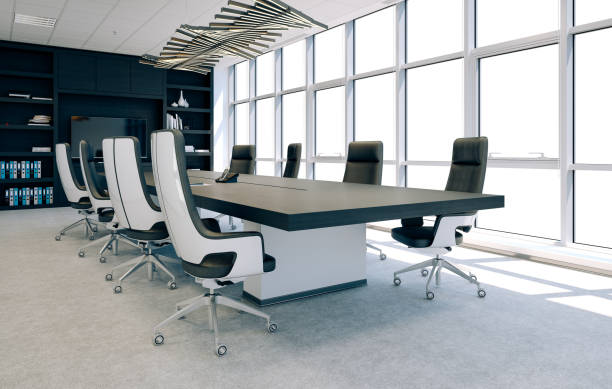 istock 3d render of beautiful classic interior office 1142010315