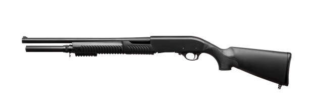 istock Gun. Shotgun isolated on white background 1142012471