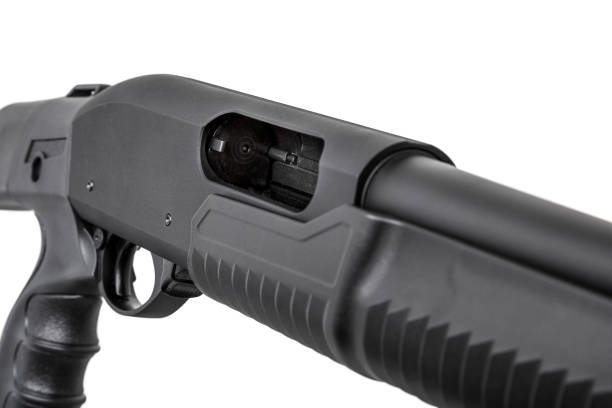 istock Gun. Shotgun isolated on white background 1142012599
