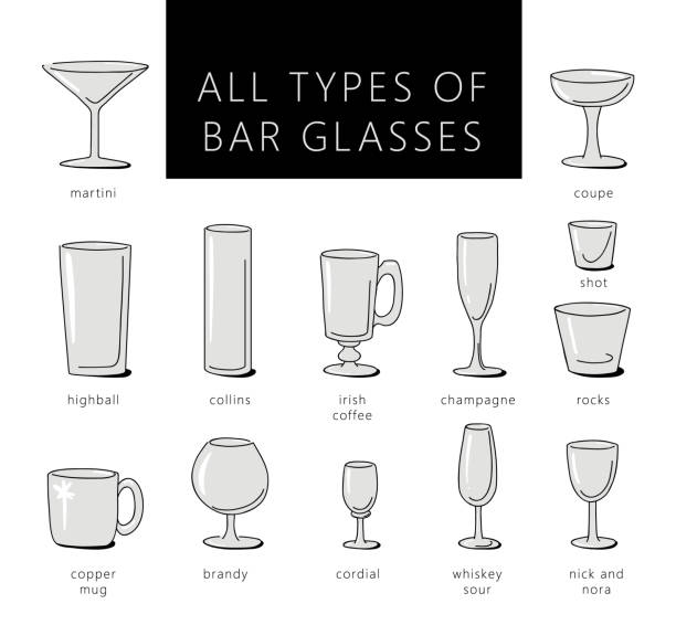 Bar Glasses Vector Stock Illustration - Download Image Now