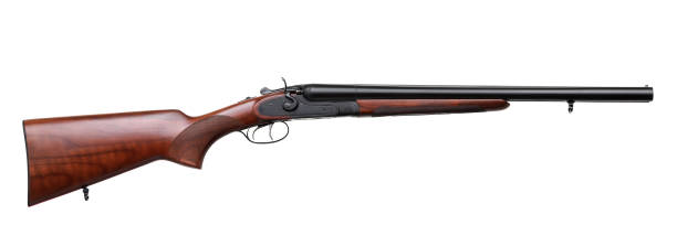 istock Classic double-barrell smooth-bore hunting rifle isolated on white background 1142012696