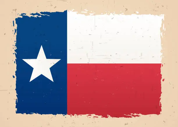 Vector illustration of Texas Flag