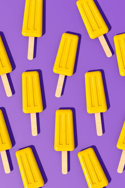 istock Ice cream stick, Popsicle, Minimal summer concept. 1142016717
