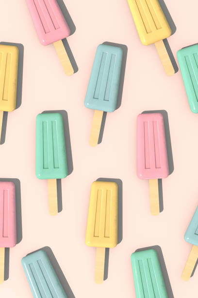 istock Ice cream stick, Popsicle, Minimal summer concept. 1142016854