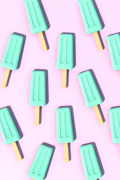 istock Ice cream stick, Popsicle, Minimal summer concept. 1142017499