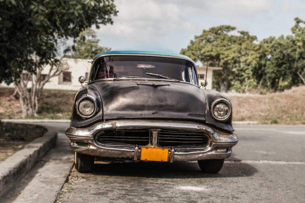 istock Old and rusty vintage (retro) car of 1950s,  Oldsmobile. 1142018861