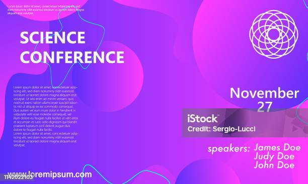 Science Invitation Abstract Science Conference Invitation Design Template Stock Illustration ...