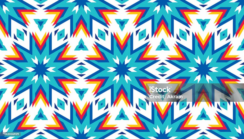 Pattern Saturation Design Examples Abstract Seamless Pattern With Hexagonal Structure Bright Saturated ...