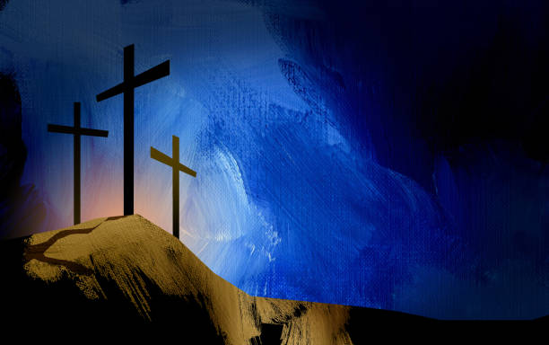 istock Graphic Christian crosses of Jesus background 1142032765