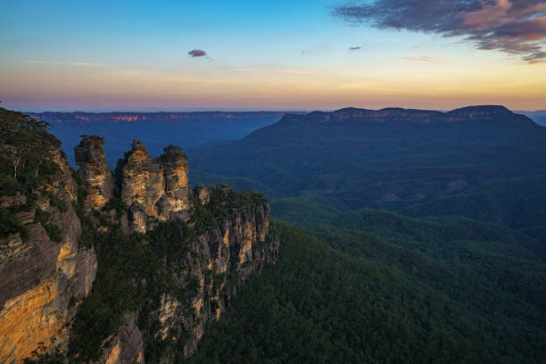 istock sunset at three sisters lookout, blue mountains, australia 46 1142039539