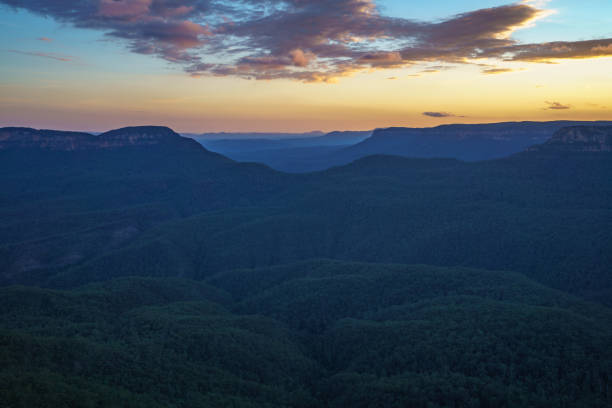istock sunset at three sisters lookout, blue mountains, australia 45 1142044272