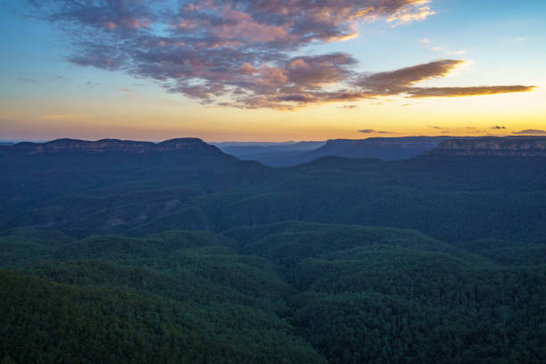 istock sunset at three sisters lookout, blue mountains, australia 50 1142045056