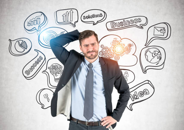 istock Confused businessman, business strategy 1142055454