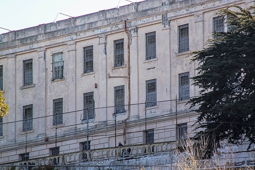 San Francisco. View on Prison Alcatraz. Maximum high security federal prison. USA.