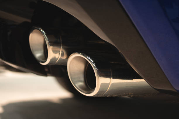 istock Close up 0f a car dual exhaust pipe 1142067909