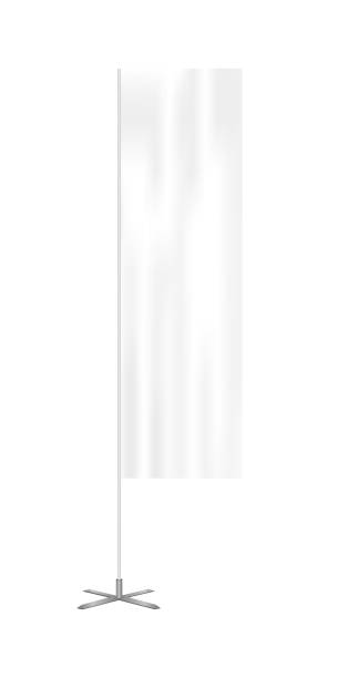 istock Vector blank outdoor feather advertising waving vertical promo flag banner isolated on a white background. 1142068057