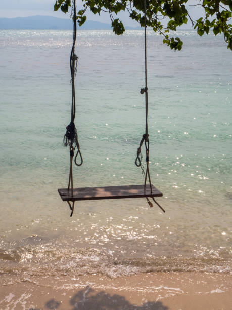 istock Rope swing by the sea 1142070029