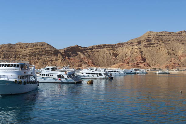 istock beautiful seascape bay with luxury yachts 1142087992