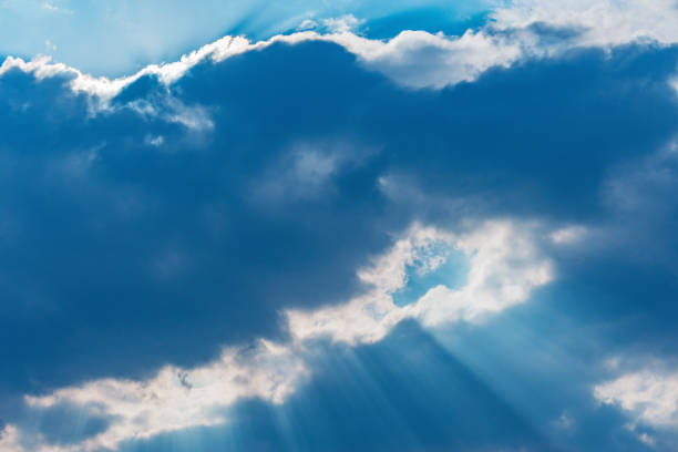 istock Amazing cloudscape on the sky at sunset time after rain. 1142089155