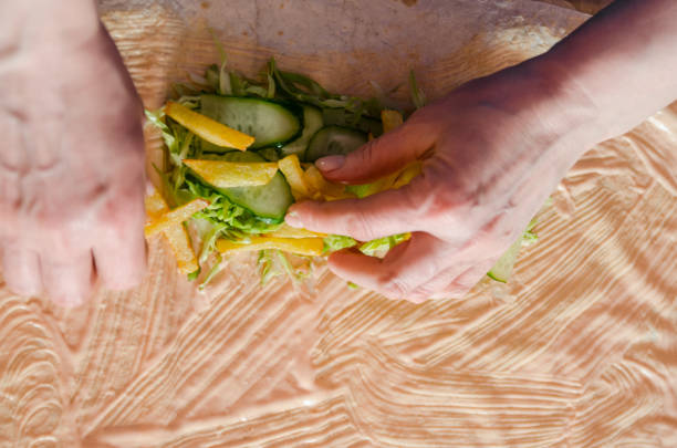 Cooking chicken wrap