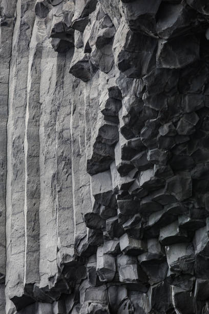 istock Basaltic rock formation on Reynisfjara black sand beach in Iceland 1142091737