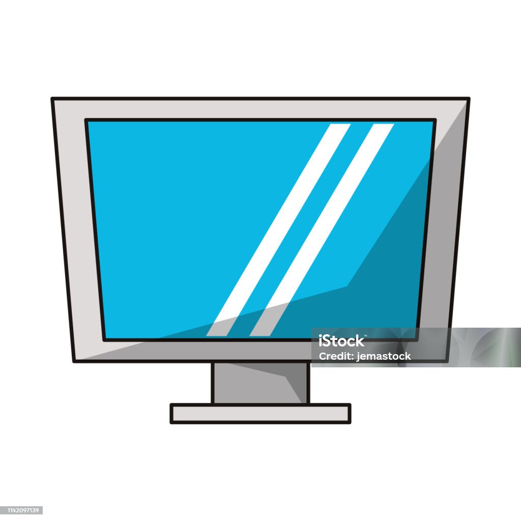 Computer Screen Hardware Techonlogy Stock Illustration - Download Image ...