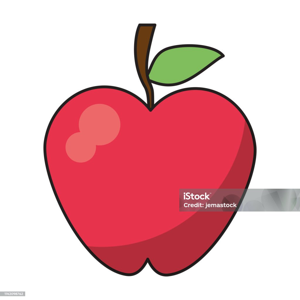 Ilustración de Dibujos Animados De Fruta De Manzana Aislados y más Vectores  Libres de Derechos de Agricultura - Agricultura, Alimento, Comida del  mediodía - iStock