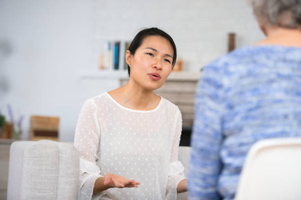 istock Woman talking about feelings 1142099653