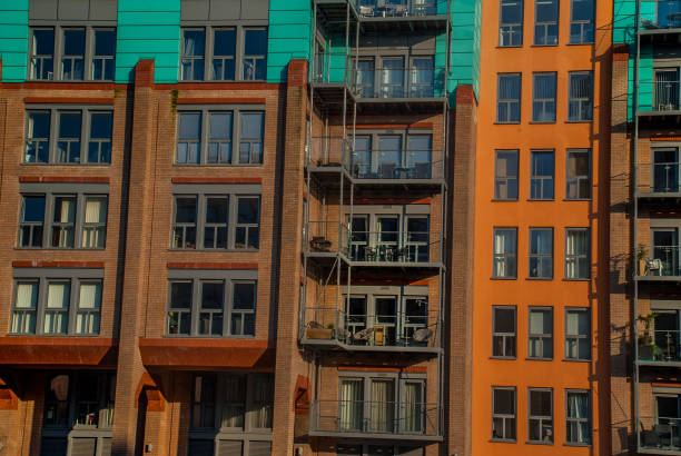 In front of the luxury apartment. In front of the luxury apartment Beautiful and colorful. pattem stock pictures, royalty-free photos & images