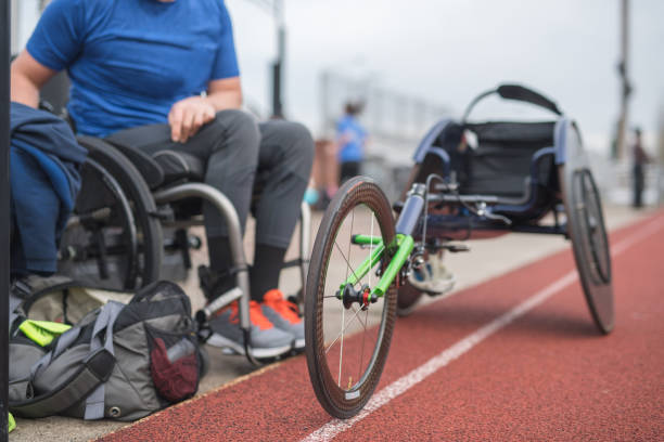 istock Adaptive athlete training on his racing wheelchair 1142102380