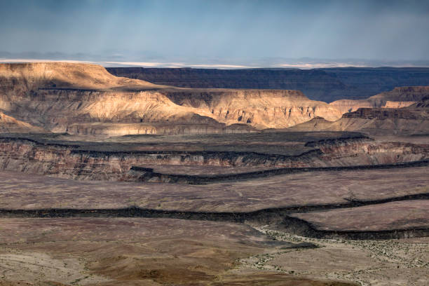 istock Layers of the Fish River Canyon in Namibia. 1142109081