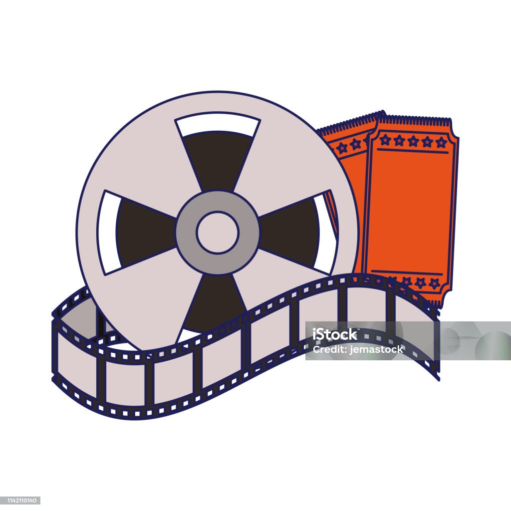 Cinema And Movies Cartoons Blue Lines Stock Illustration - Download Image  Now - Arts Culture and Entertainment, Broadcasting, Camera Film - iStock