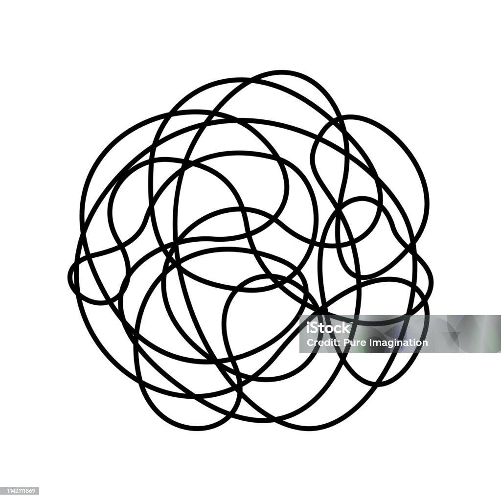 Linea caotica isolata su sfondo bianco - arte vettoriale royalty-free di Icona Linea caotica isolata su sfondo bianco - arte vettoriale royalty-free di Icona
