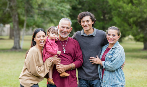 istock Multi-generation Hispanic family at the park 1142111963