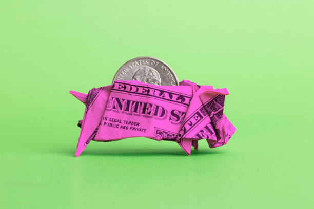 istock Origami Piggy Bank 1142113147