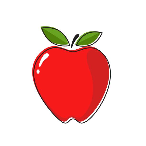 Ilustración de Elemento De Dibujos Animados De Manzana Roja Aislada Para El  Logotipo Icono O Cualquier Uso Diseño Vectorial y más Vectores Libres de  Derechos de Manzana - iStock