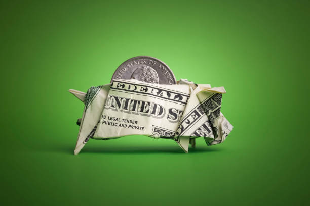 istock Origami Piggy Bank 1142114816