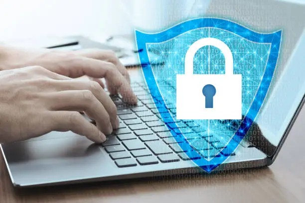 Photo of Developing network security system. Internet data security concept.