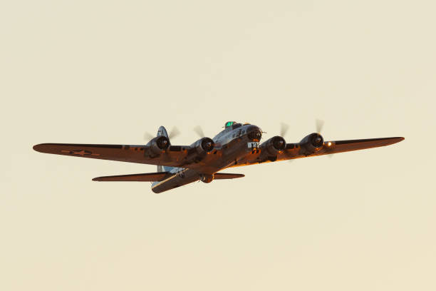 istock WWII bomber (B-17 Flying Fortress) in beautiful sunset light 1142115440