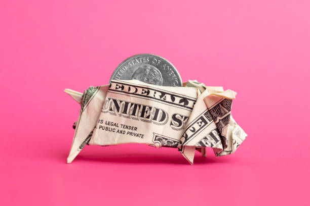istock Origami Piggy Bank 1142117933