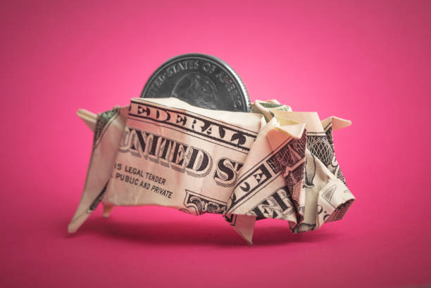 istock Origami Piggy Bank 1142120542
