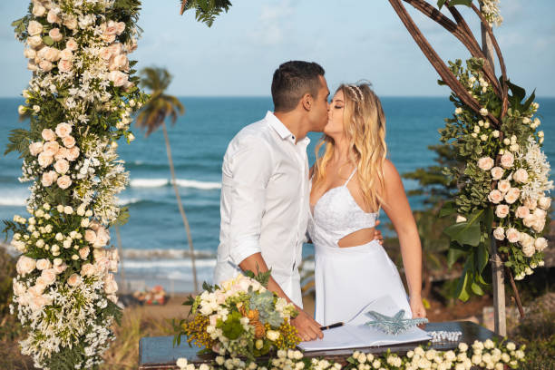 istock Elopement Wedding on the tropical beach 1142120552