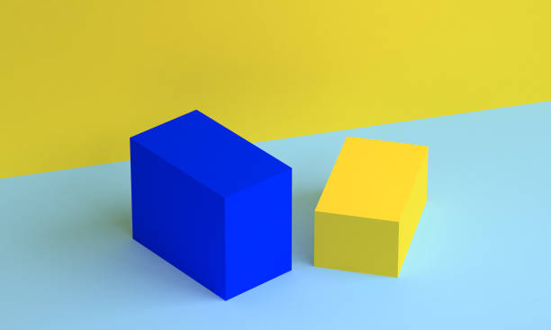 istock Minimalist abstract background, primitive geometrical figures, pastel colors, 3D render, podium for the advertized goods 1142120661