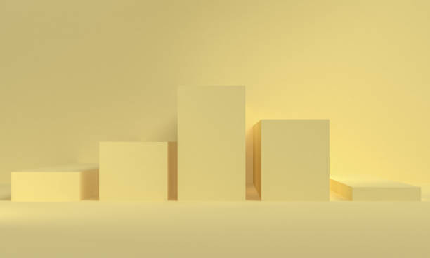 istock Primitive geometric shapes abstract background, pastel colors, 3D render. 1142120790