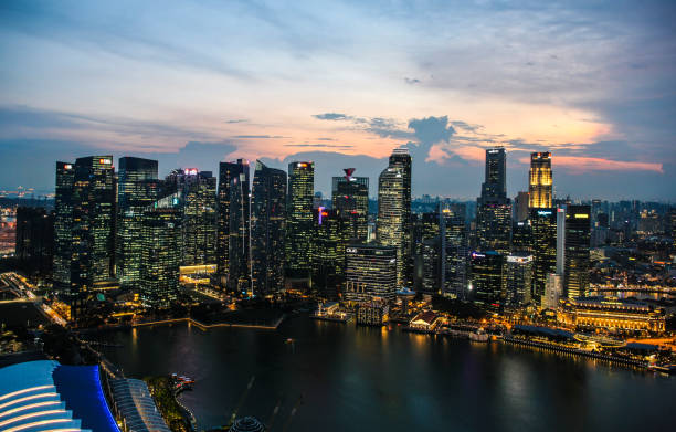 istock Singapore skyline at night 1142122061